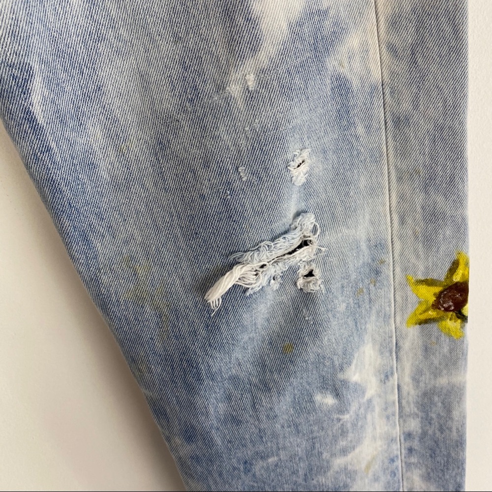 Levi’s Jeans Custom Painted & Distressed Denim - Picture 7 of 16